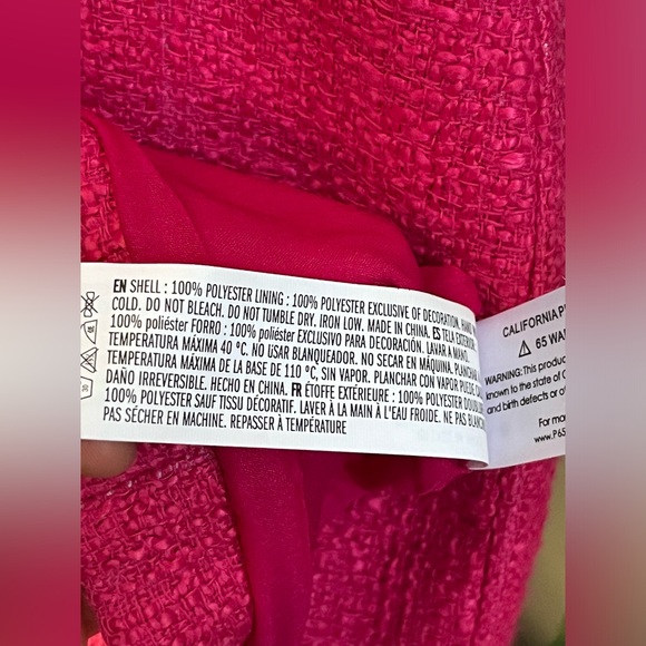 Endless Rose Tweed Trim Button Down Sleeveless Mini Dress Double Breasted L - Picture 16 of 16